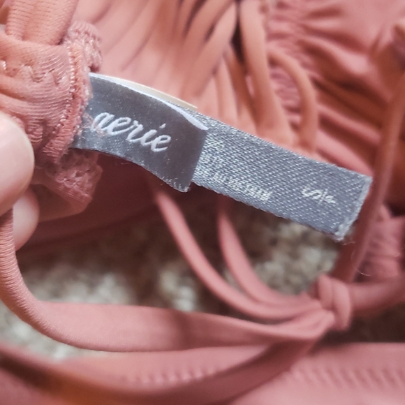 Aerie macrame dusty rose bikini set - Picture 3 of 3